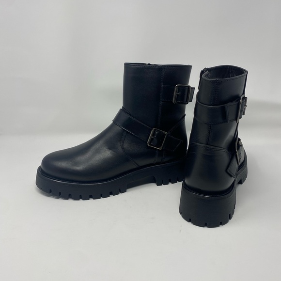 Steve Madden moto Boots Black, Size 9 1/2, - Picture 4 of 8